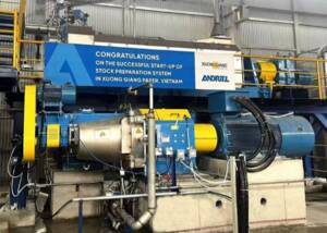 ANDRITZ PrimeRefine HC T refining system successfully running in the workshop at Xuong Giang, Vietnam.