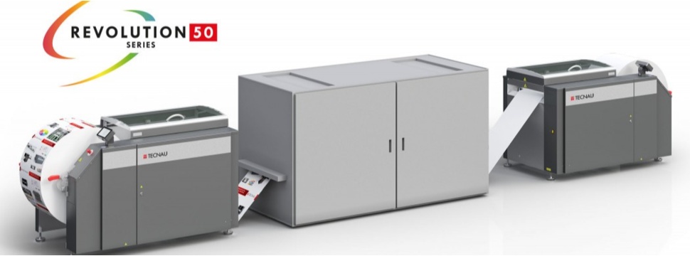 Tecnau bringt sein Revolution 50 Roll-to-Roll-System für Hochgeschwindigkeits-Farb-Inkjet-Druckmaschinen auf den Markt.