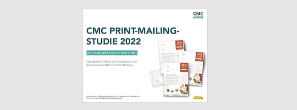 CMC Print-Mailing-Studie 2022: Gutscheine erhöhen die Werbewirkung von Print-Mailings