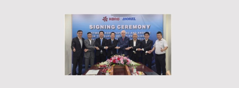 Signing ceremony between Koro and ANDRITZ