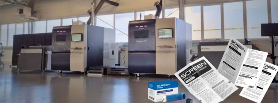 Erbi Group führt SCREEN Truepress JET 520HD Mono ein, um die Produktion von Beipackzetteln für den Pharmabereich zu beschleunigen