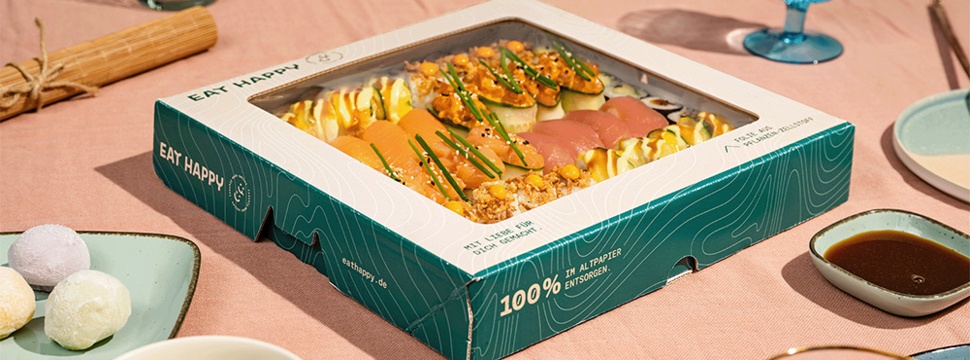 Eat Happy Sushi-Platter Magic Sushi Love in the new fibre-based packaging