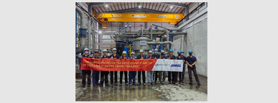 Successful start-up of the ANDRITZ OCC line at United Paper, Thailand