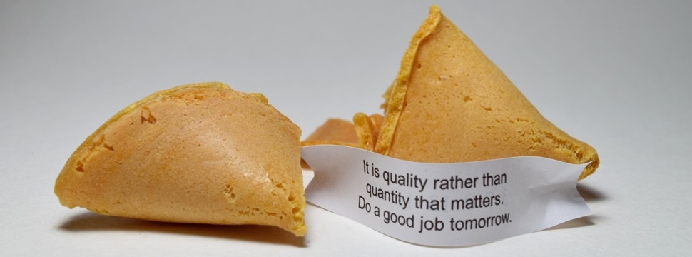 Fortune cookies with paper strip