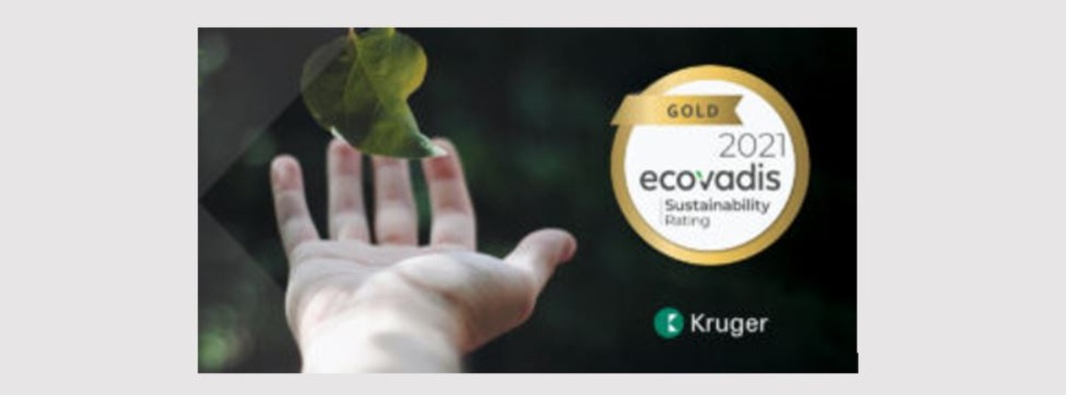 Kruger erreicht EcoVadis Gold Level Rating