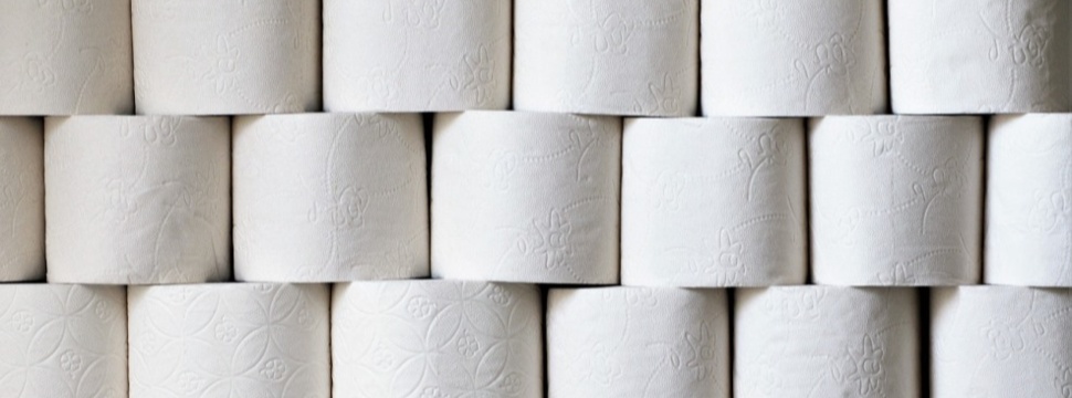 Stock of toilet paper